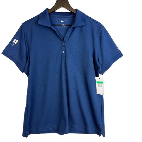 NWT Nike Womens Dri-Fit Classic Golf Polo Shirt LA28 Olympics Blue - Size XL - Picture 1 of 9